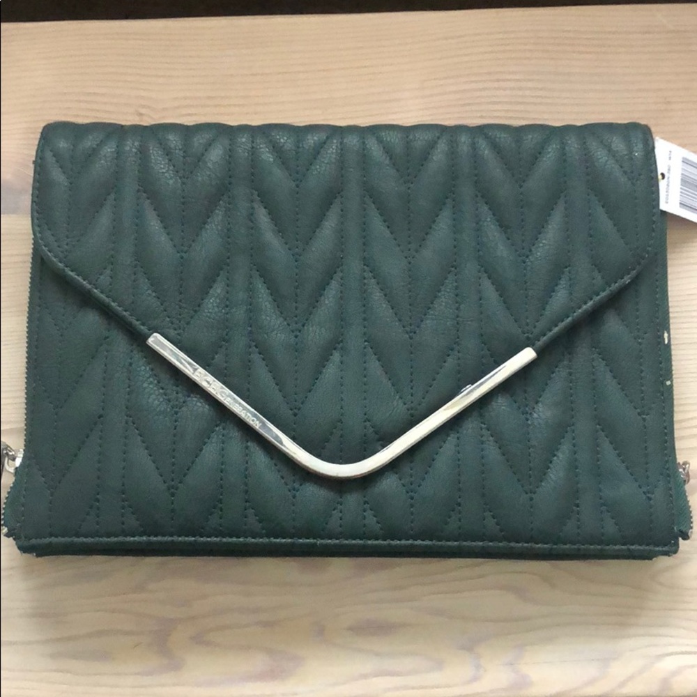 BCBG Hunter Green Oversized Clutch